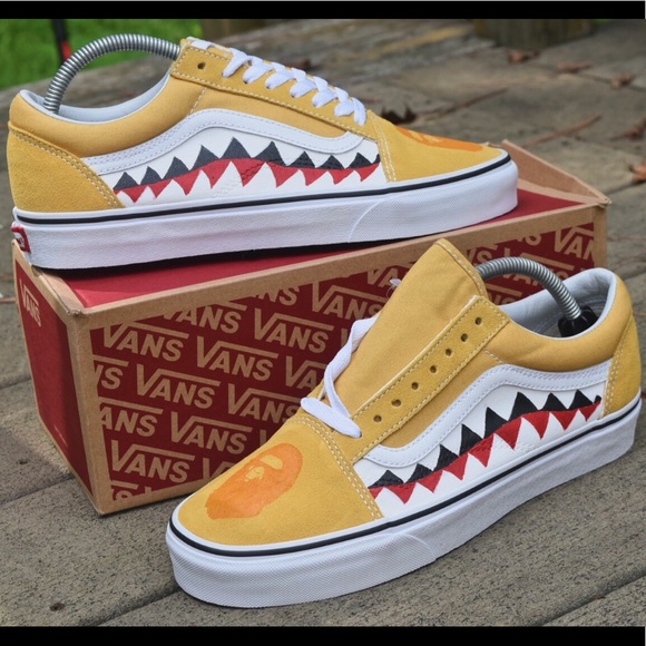 bape vans yellow
